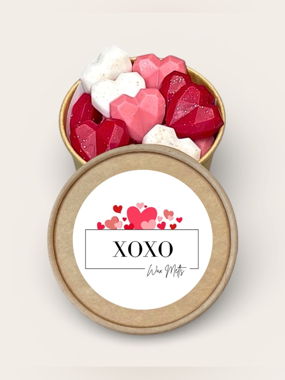 XOXO Heart Soy Wax Melts 2.5oz Jar strong scented home fragrance aromatherapy